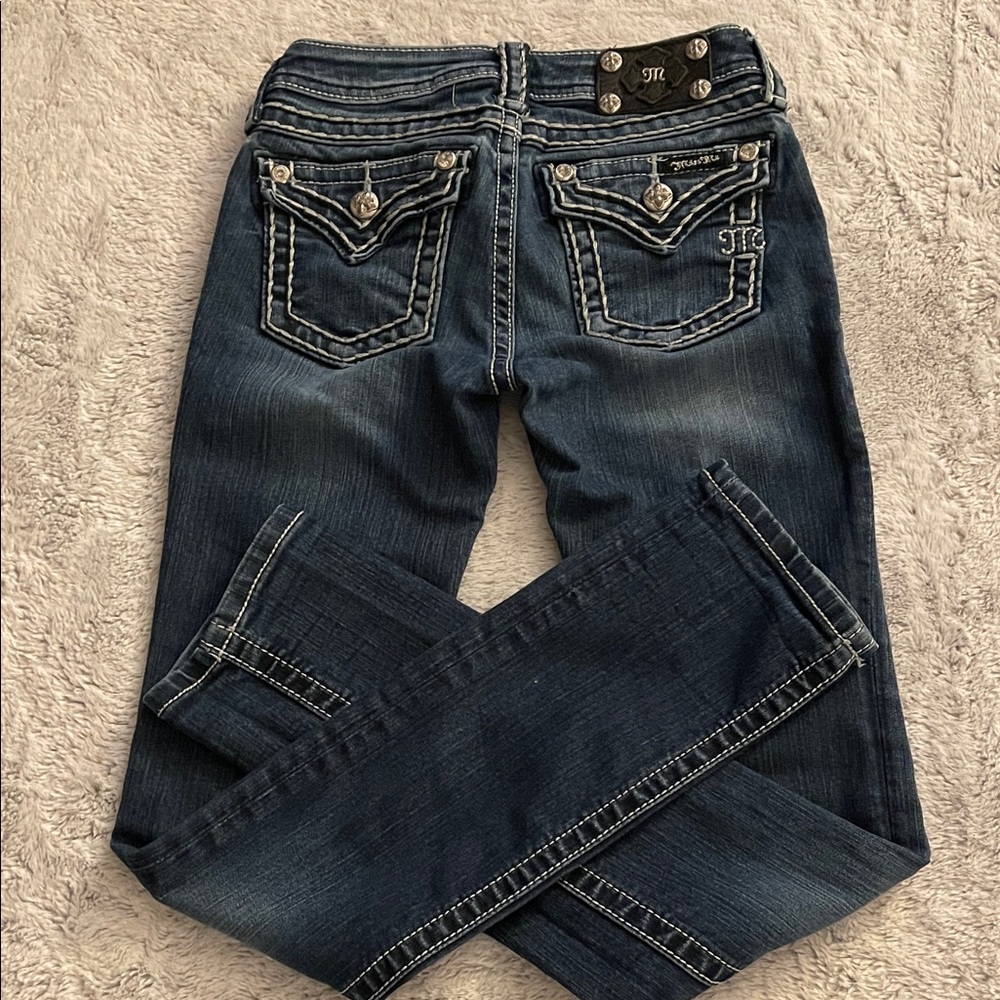 Miss Me Girls embellished Jeans  SZ 14 slim fit